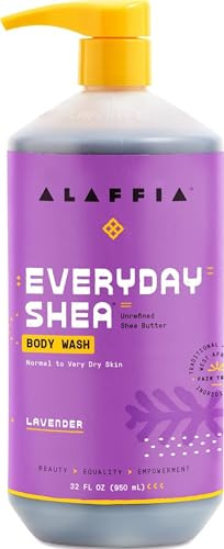 Alaffia Everyday Body Care Shea Body Wash Lavender, 32 Ounce
