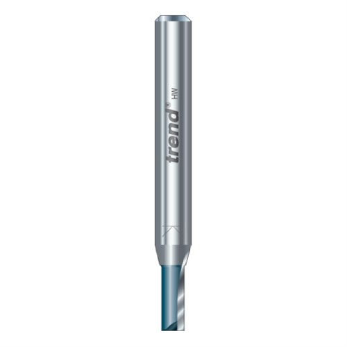 Trend CraftPro Straight Two Flute Router Cutter Bit, 1/2 Inch Shank, 10mm Cut Diameter & 25mm Cut Length, Tungsten Carbide Tipped, C016CX1/2TC