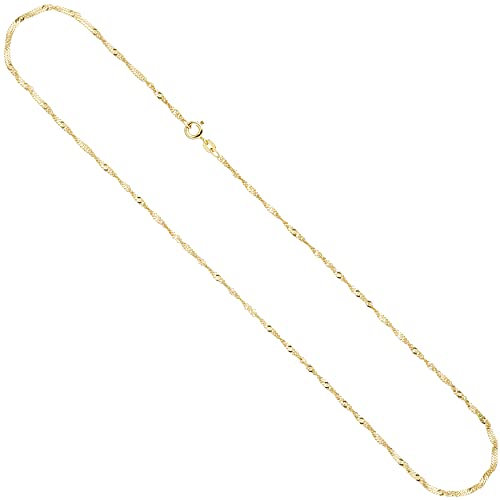 Jobo Damen Goldkette Singapur-Kette aus 8 Karat 333 Gold 1,8 mm 45 cm