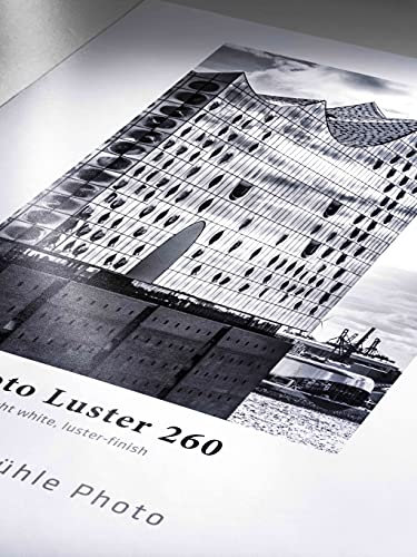 Hahnemühle 10643172 Photo Luster Papier, 260 g/m², 17 Zoll Rolle, 432 mm x 30 m, hellweiß