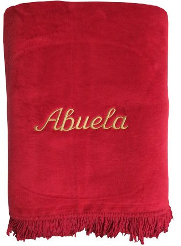 PAD Kuschel-Decke mit Ihrem Wunsch-Namen Bestickt 150 x 200 cm Sydney (rot)