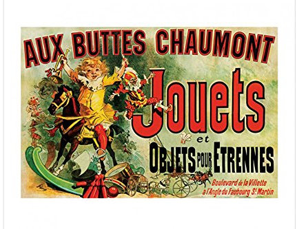 empireposter Vintage - Retro - Jouets, As Seen on Friends - Kunstdruck Artprint Retro Werbe - Grösse 50x40 cm + 1 Packung tesa Powerstrips® - Inhalt 20 Stück