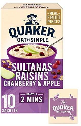 Quaker Oat So Simple Sultana Raisin and Apple Porridge, 10 x 38.5 g