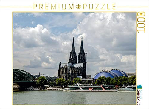 CALVENDO Puzzle Hohenzollernbrücke, Dom und Musical Dome | 1000 Teile Lege-Größe 64 x 48 cm Foto-Puzzle für glückliche Stunden