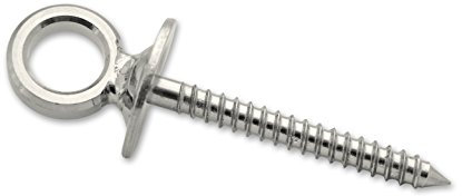 Docks GMAR62 Piton à Œil Vis à Bois Acier Inoxydable, Gris, Ø 13mm/65 mm, Set de 2 Pièces