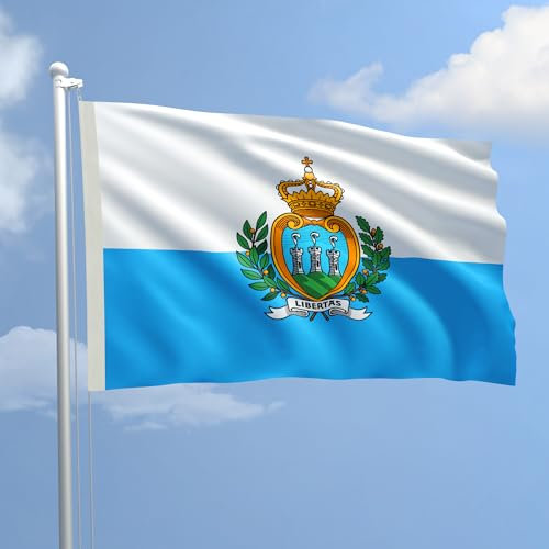 Flagge San Marino aus Stoff marine Größe 100 x 150 zum Production