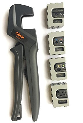 BETA 1600P ASSORTIMENTO PINZA CRIMPATRICE A CRICCHETTO + 4 MATRICI INTERCAMBIABILI