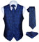 Enlision Anzugweste Hellblau Herren Hochzeit Paisley Westen & Krawatte Einstecktuch Party Floral Jacquard Anzug Weste Set M