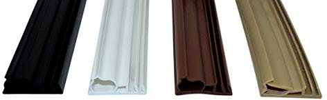 SN-TEC Universal Haustürdichtung/Türdichtung SNSK 318 (Gesamtbreite 24mm) für 5mm Nut, 18mm Falzbreite, 3 bis 8mm Anschlagluft (6 Meter) Farbauswahl: Schwarz/Weiß/Braun/Beige (Braun)