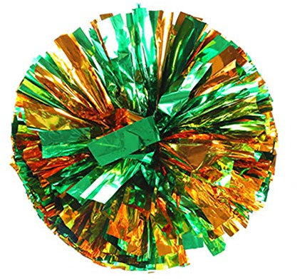 Egurs Cheerleader Pompons,1 Paar,32cm Grün + Gold