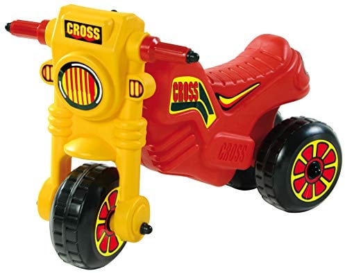 Dohany Rutscher Motorrad Fahrzeug Cross 1 Kinder Laufrad Lauflernrad Rot/Gelb