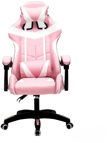 VDD - Sedia da gaming Cyclone - Sedia da ufficio - Sedia da gioco Racing - Rosa Bianco