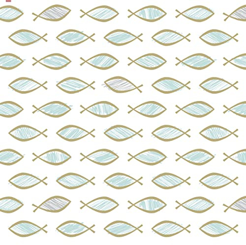 20 Servietten Fische in blau Kommunion 33cm
