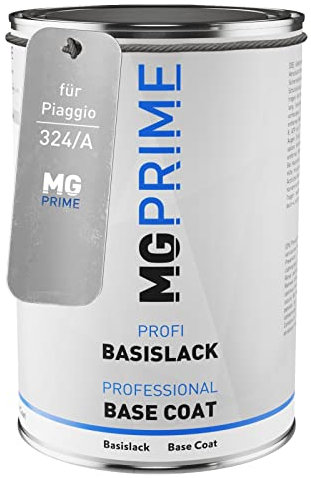 MG PRIME Vernice per auto Barattolo pronto all’uso per Piaggio 324/A Verde Raptor Perl Opaco Vernice di base 1,0 litri 1000ml