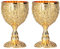Fyearfly Vintage Verre à Vin, 2 Gobelets 30 Ml DéCoratifs DoréS Antiques, Tasses à Vin En MéTal, Verre à Whisky Pour DéCoration De Bar à La Maison (Or)