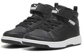 PUMA Unisex Kinder Rebound V6 Mid Wtr Ac+ Ps Sneaker, Black White, 31 EU