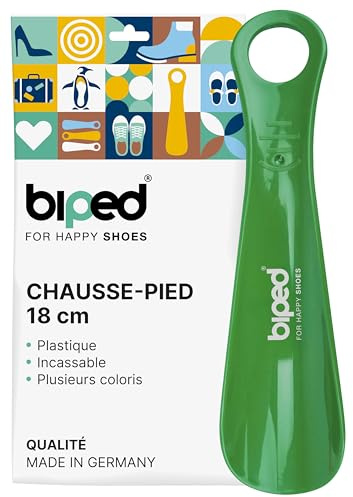 biped Schuhanzieher aus Kunststoff 18 cm – Kleiner Schuhlöffel, perfekt für unterwegs – Ergonomisch geformter Reiseschuhlöffel – Ideal für Kinder & Erwachsene z1560(waldgrün)