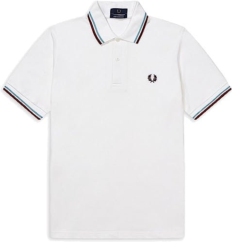Fred Perry Reissues Original UK Twin Tipped Polo Ecru Dark Caramel Dark Caramel, weiß, 44