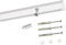 Deco-Raum Gardinenschiene auf Maß Aluminium 1-läufig vorgebohrt Vorhangschiene Deckenbefestigung für Schiebevorhang Vorhang Gardinen mit Befestigungsmaterial weiss 150 cm Minimal