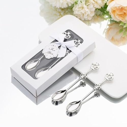 Edelstahl Kaffeelöffel Teelöffel Löffel Hochzeit Souvenir Brautdusche Valentinstag Hochzeitsgeschenke Party Werkzeuge(Silver)