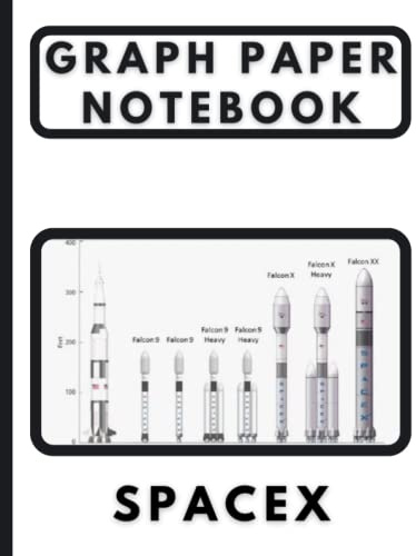 SpaceX Graph Paper Notebook: SpaceX Engineering Notebook 8.5x11 120 Page Quad Ruled Notebook v13