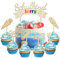 7 Stk Cake Topper Schulkind Holz, Tortendeko Einschulung, Schulanfang Cupcake Toppers, ABC 123 Kuchendeko, Schulkind Torten Topper für Mädchen Junge Schuleinführung Party Deko
