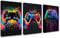 Walarky Game Controller Canvas Wall Art Watercolor Picture Decor Funny Style Colorful Painting Prints Poster Boys Room Office Workplace Home Decor Modern Artwork Stretched Easy to Hang 42''Wx20''H