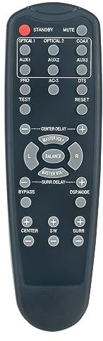ALLIMITY MK211RC Ersatz Fernbedienung passend für Devil Decoder Station 3 Digital/Dolby/ProLogic/DTS Decoder Station 3