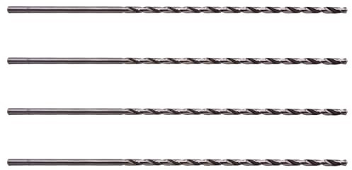 Saim Extra Long Twist Drill Bits,4Pcs HSS(High Speed Steel) Drill Bits 6mm Diameter 250mm Length for Hardened Metal Woodwork Plastic aluminum alloy