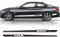 UNGOOR Auto Seitenschweller Aufkleber für BMW X5 E70 E53 F15 X3 F25 E83 X6 F16 E71 X1 F48 E84 X2 X4 F26 X7,Streifen Aufkleber Körper Dekor Grafiken Aufkleber Autozubehör,A-Black