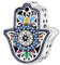 BIZK Blau Hand der Fatima Charm-Anhänger für Armband 925 Sterling Silber Charm Bead Pendant für Europäische Armbänder und Halsketten