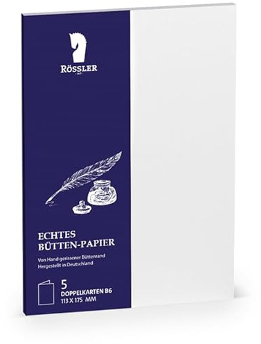 Rössler Papier Doppelkarten B6 hd Bütten