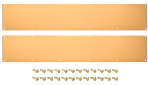 sourcing map 2 placas de aluminio para puerta de 15,2 x 86,3 cm, 2 mm de grosor, para puerta delantera exterior o puerta trasera, color dorado