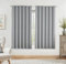 Bujasso Silver 95% Blackout Curtains 72 inches Thermal Insulated Room Darkening Draps for Living Room Bedroom Luxury Energy Saving Window Treatment Sets Grommet Top 2 Panels 90 Wx72 L