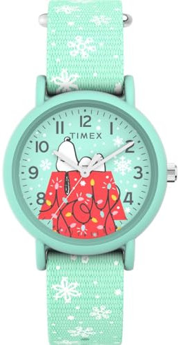Timex Damen Analog Armbanduhr x Peanuts Holiday