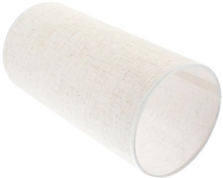 KONTONTY Lampenständer Lampenschirm aus Leinen für Fassung Zylindrischer Lampenschirm Handgefertigtes Lichtzubehör für Stehlampe und Tischlampe Vintage Design