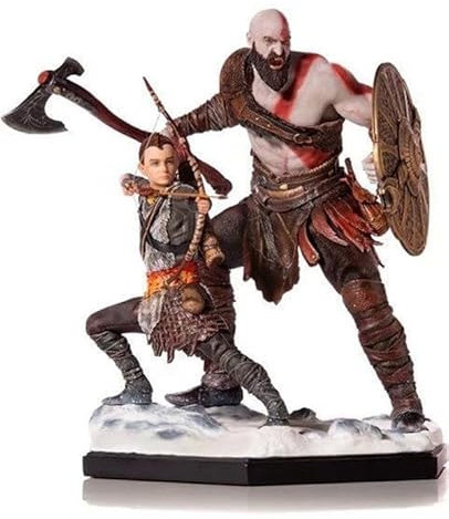 SBNYTBLW God of War Ragnarok Figur, Kratos Vater und Sohn Anime Charakter Figuren Modell Sammlung Spielzeug Anime Fan Collection dekorative Geschenke Spiel Charakter Statue