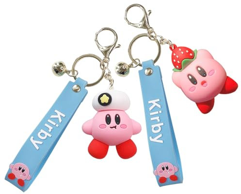 FEIEQILAI 2pcs Porte Clés Anime Cartoon Porte Clef Kawaii Porte-clés Kawaii Anime Porte Anime Cartoon Porte Clé Cléf Kawaii Pendentif Sac à Dos Convient aux Filles et Enfants