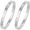 MILAKOO 2PCS Bracelet Femme Set pour Femme 6mm Acier Titane Set Bracelets Amitié Argent