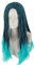 Topcosplay Cosplay Perücke für Damen Erwachsene, Zöpfen Perücke Lang Grün Karneval Halloween Kostüm Party Perücke (Grün)