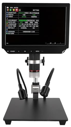 Microscope Numérique 4K, écran LCD 8 Pouces, Caméra HD 33 MP, Télécommande Infrarouge, Tube D'extension 6 Pouces, pour Réparation D'inspection de Circuits Imprimés électroniques