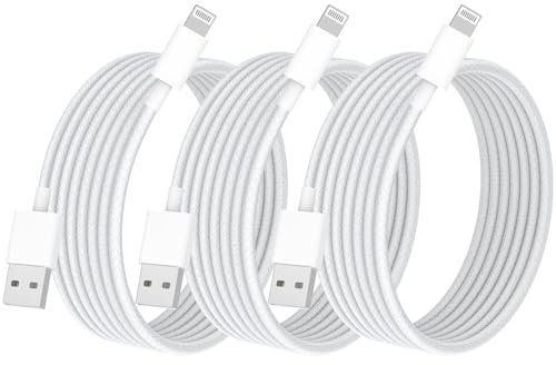 [Apple MFi Certified] iPhone 14 Car Carplay Cable Lightning Cable, Woven 3Pack 6Ft USB A to Lightning 60W Fast Car Charger Nylon Braid Cord Screen Sync for iPhone 14/13/12/11/XS/SE/8/7, iPad, Airpods