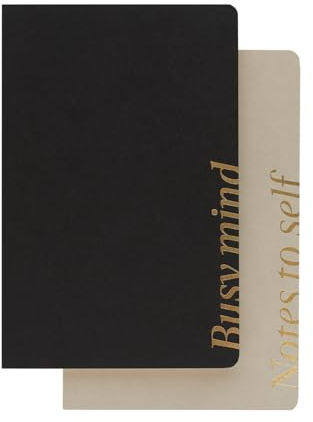 Kokonote Notizbuch klein A5 Neutral Shades 2er Pack | Notizbuch, A5, gepunktet und einfarbig, Notizbuch, niedliche Schreibwarengeschenke für Frauen, unter 4,5 kg