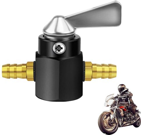 Rubinetto benzina per moto, rubinetto benzina, Valvola 'olio per moto, Generatore di valvole in lega di alluminio, controllo del pulsante a valvola Petcock con design a prova di perdite per ATV