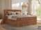 MKS MEBLE Boxspringbett 200x200 Orange Cord, Boxspringbett mit Matratze H3, Bett 200x200 mit Bettkasten and Kopfteil, Doppelbett mit Stauraum, Polsterbett 200x200 - Tiliano King