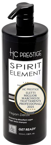 HC Prestige - Veganes Detox-Shampoo mit japanischer Kohle – ohne Sulfate oder Silikon – professionelle Haarpflege – reinigt gegen Zellen, hergestellt in Frankreich – 1000 ml