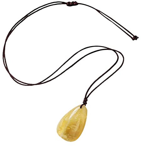 Generico Citrin-Halsketten für Frauen | Natürlicher Anhänger Women's San Birthday Christmas Energy Jewelry -Kollektion, riferimento alla descrizione, Bitte beachten Sie die Beschreibung