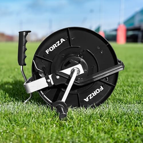 FORZA Line Marking Reel | Heavy-Duty Sports Pitch Marking Tool – Holds Up to 200m Twine – Durable ABS Plastic Spool & Steel Winder – Ergonomic Handle for Comfortable Use