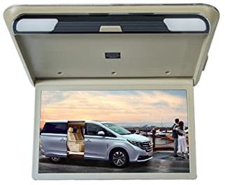 1080P 19 pollici monitor for auto schermo LCD HD soffitto automatico TV montaggio su tetto for camper display MP5 lettore multimediale portatile for auto ,Prestazioni Di Riproduzione Potenti(Beige MP5