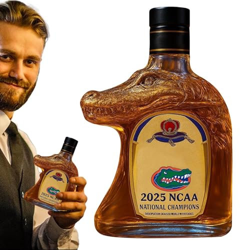 Nuytghr Whiskey Bottle, Crocodile-Shaped Glass Container, Creative Liquor Decanter, Cocktail Water Storage, 3.86x2.44x5.71 inches, Soda Vinegar Holder, Oil and Wine Dispenser